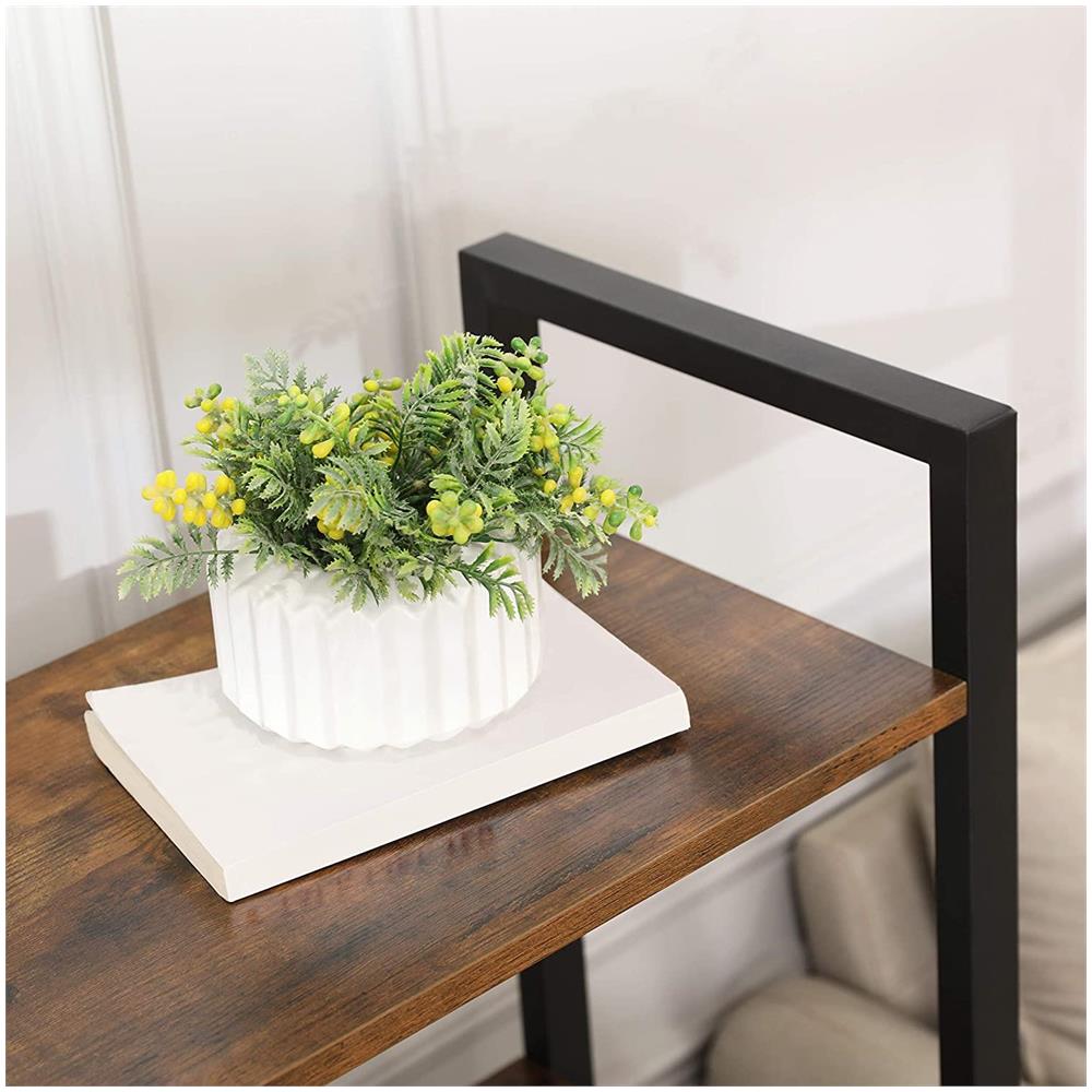 Libreria LLS60BX in metallo marrone rustico a 4 ripiani - Foto 8