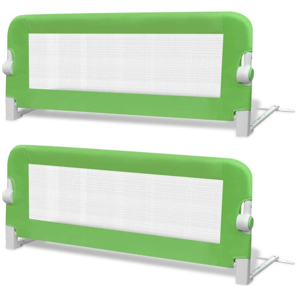 Sponde Letto Per La Sicurezza Dei Bambini 2 Pz Verde 102x42 Cm - Foto 2