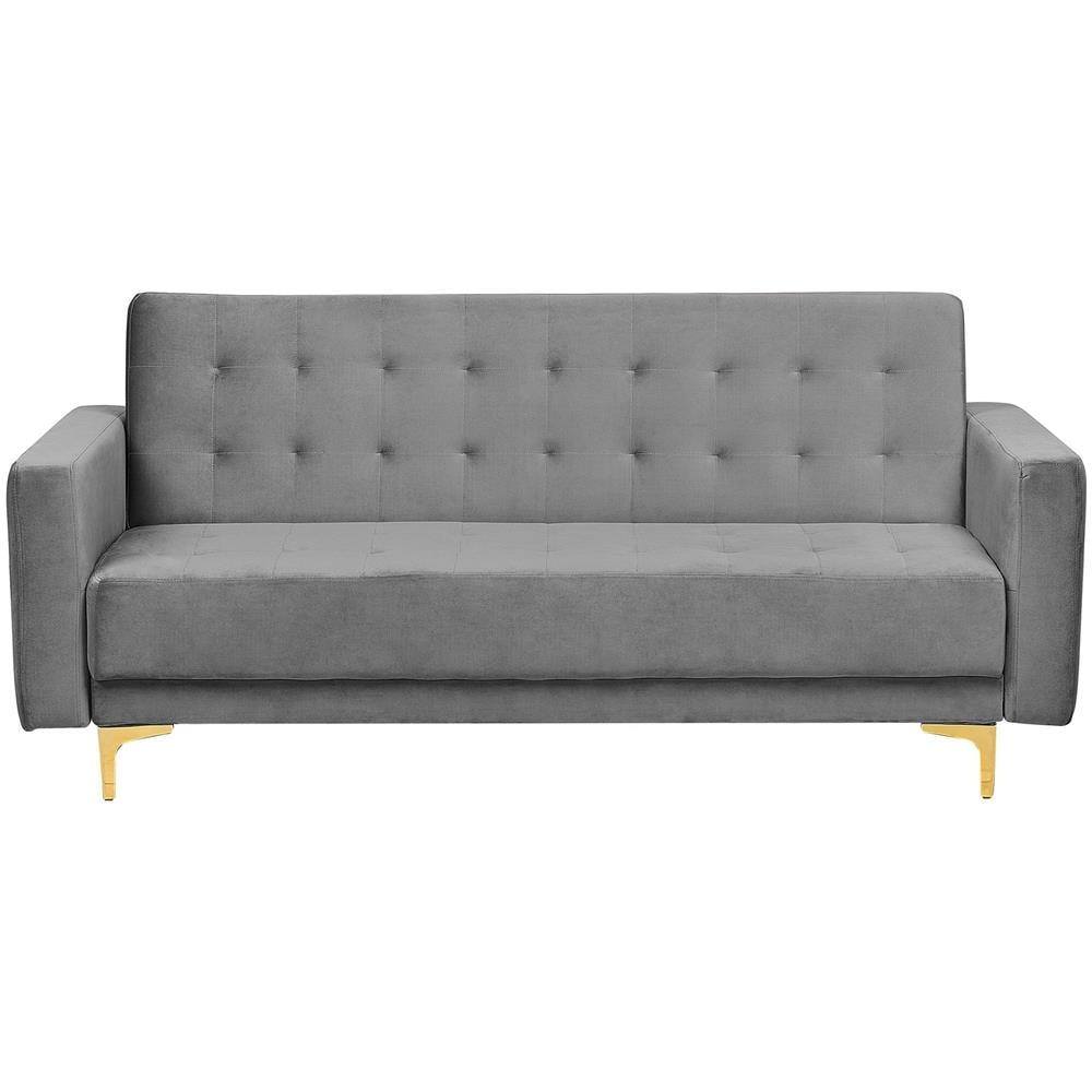 Divano Reclinabile A 3 Posti In Velluto Grigio Aberdeen - Foto 1