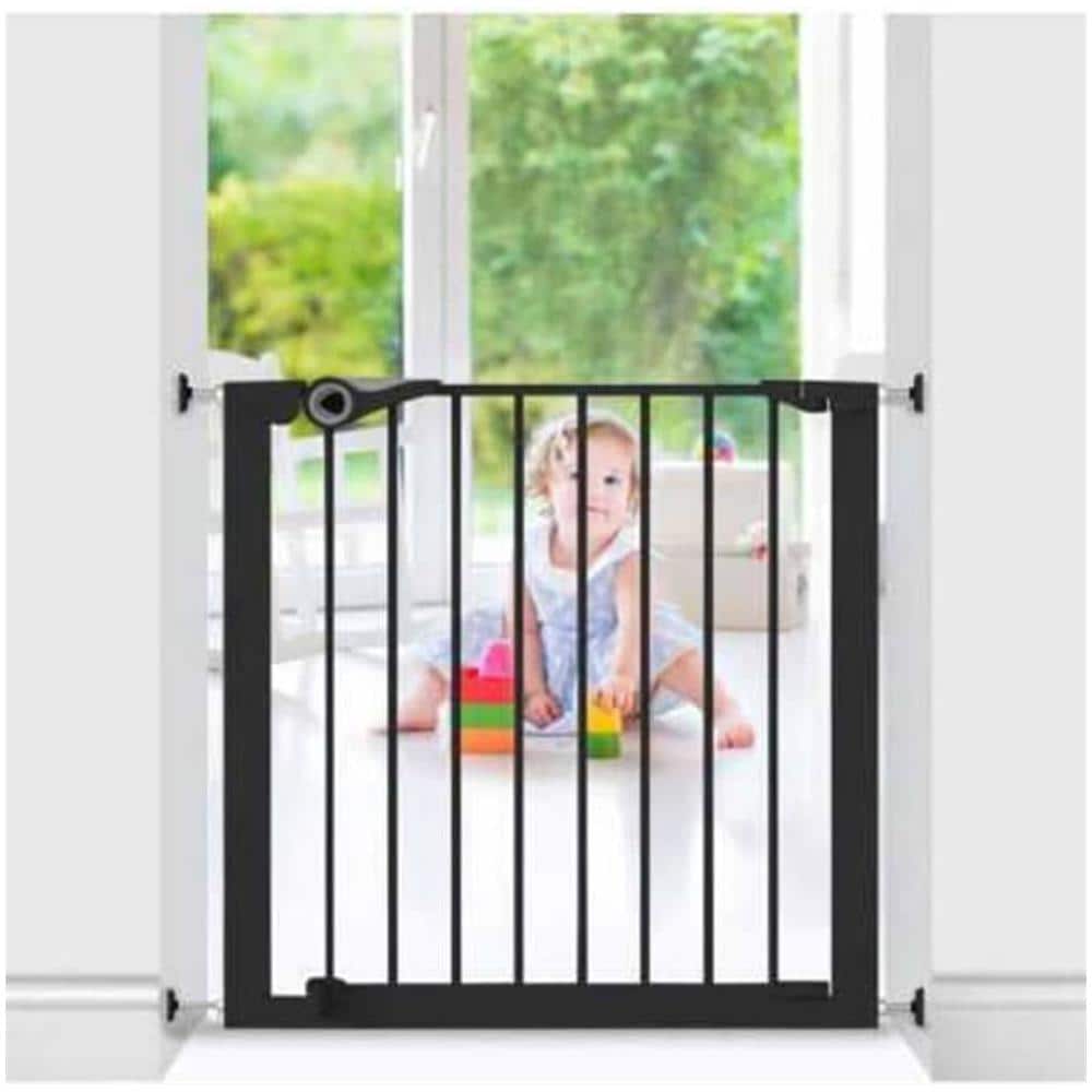 Cancello Sicurezza Easy Pressure Fit 75-82 Cm Metallo Nero 94313 - Foto 2
