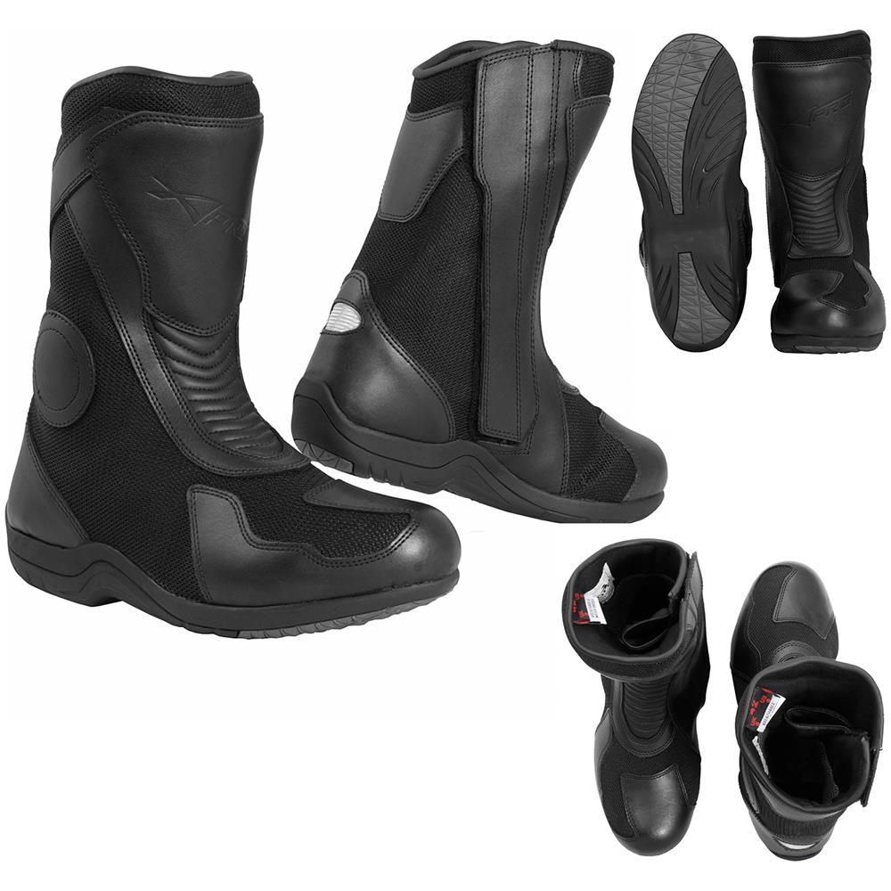 Stivali Omologati Ce Moto Impermeabili Traspiranti Protezione Strada Sport Nero 46 - Foto 1