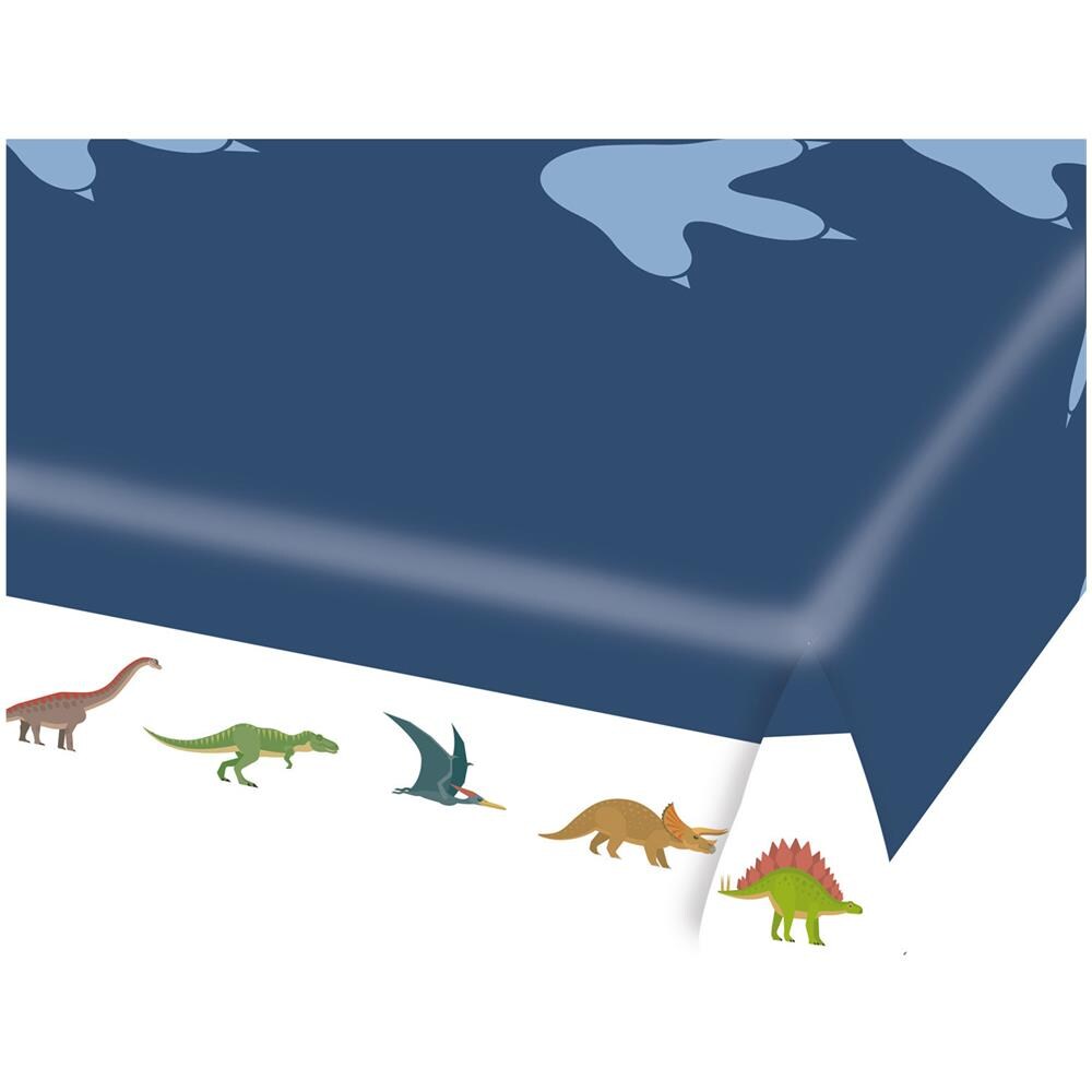 Amscan - Tovaglia Di Carta Blu Grandi Dinosauri - Foto 1