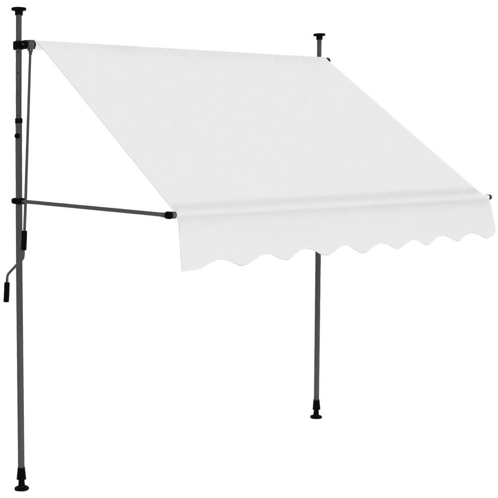 Tenda da Sole Retrattile Manuale con LED 200 cm Crema - Foto 2