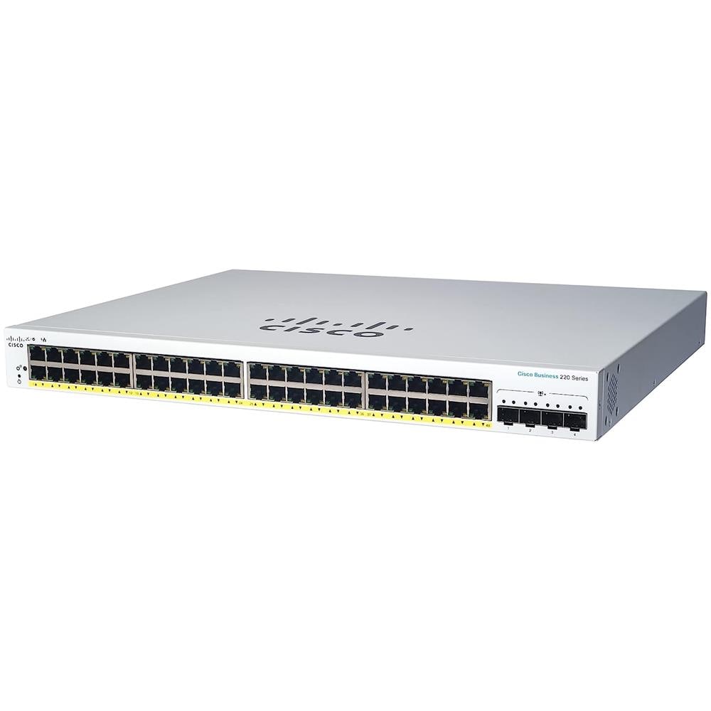 Switch Business 220 Series CBS220-48T-4G 48 Porte Gigabit Ethernet 10 / 100 / 100 Mbps RJ45 con 4 Porte SFP Managed - Foto 1