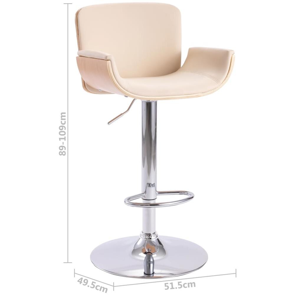 Sedia Da Bar Crema In Similpelle - Foto 8