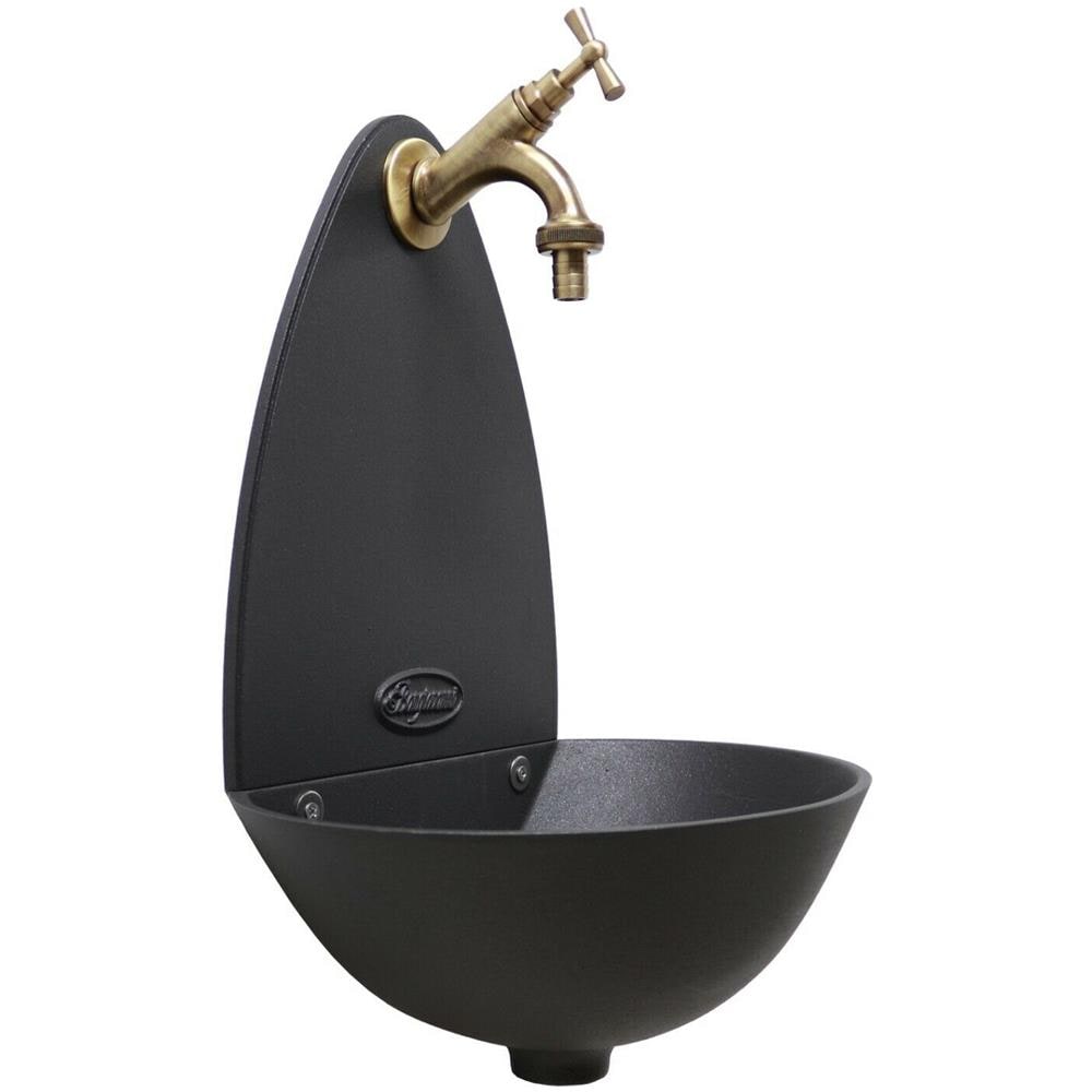 Fontana A Muro Mod. palma Per Casa Giardino Con Rubinetto In Ottone Brunito Cod. 303 / b - Foto 1