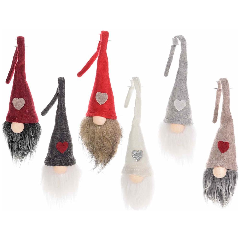 Babbi Natale Decorativi Da Appendere Luminosi Set Da 6 Decorazioni Natalizie - Foto 1