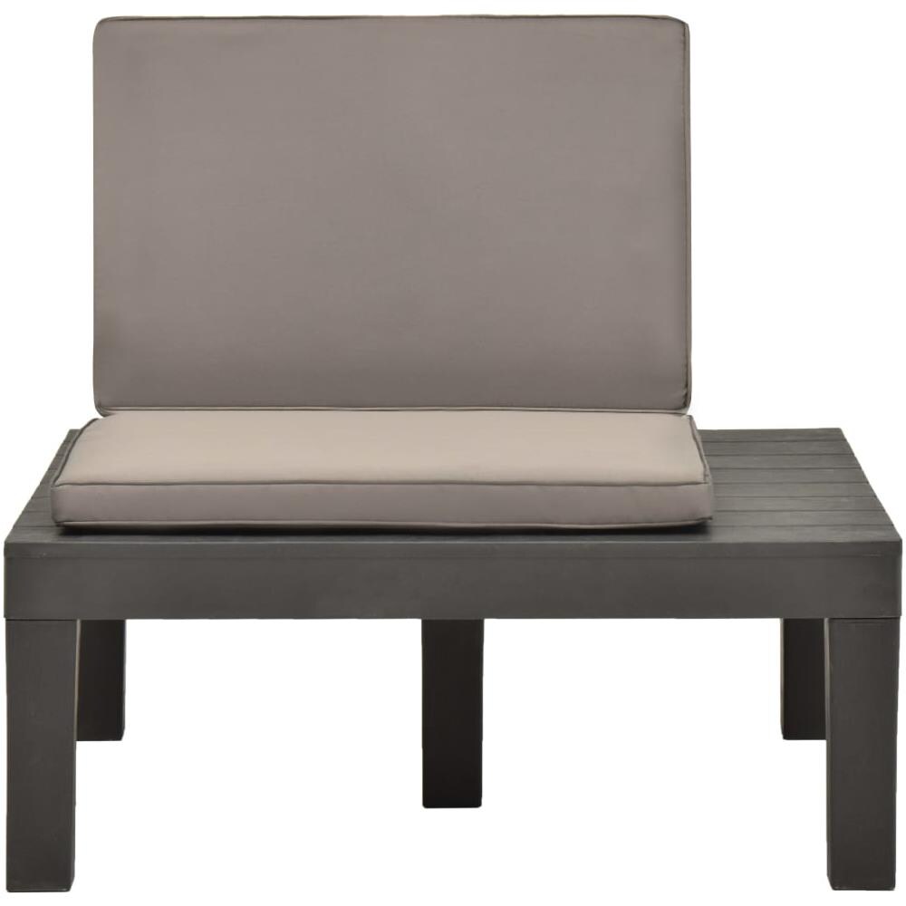 Sedie a Sdraio da Giardino e Cuscini 2 pz in Plastica Antracite - Foto 2