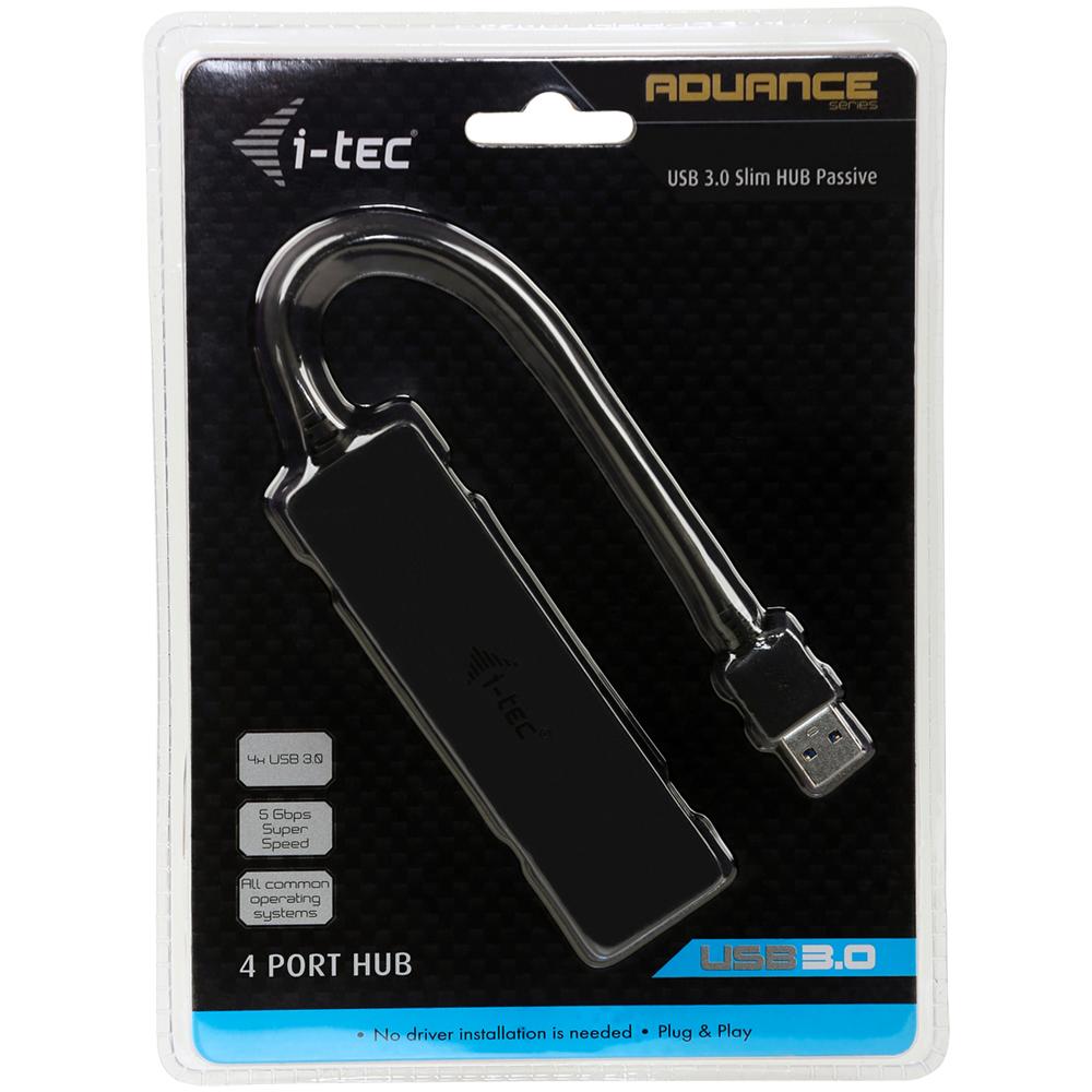 Adattatore U3HUB404 4 x USB 3.2 Gen 1 (3.1 Gen 1) Type-A 5000 Mbit /s Nero - Foto 1