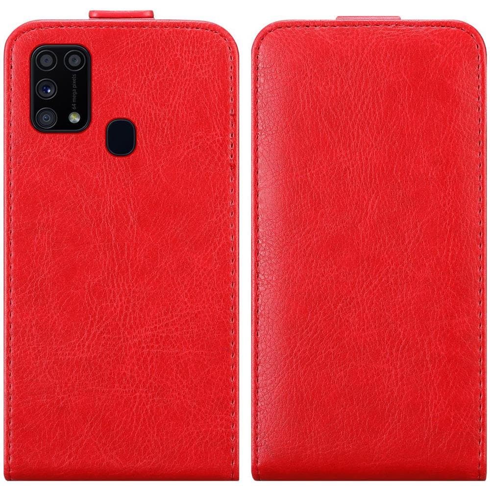 Custodia Compatibile Con Samsung Galaxy M31 In Rosso Mela - Coperchio Protettivo In Design Flip Con Chiusura Magnetica - Foto 8