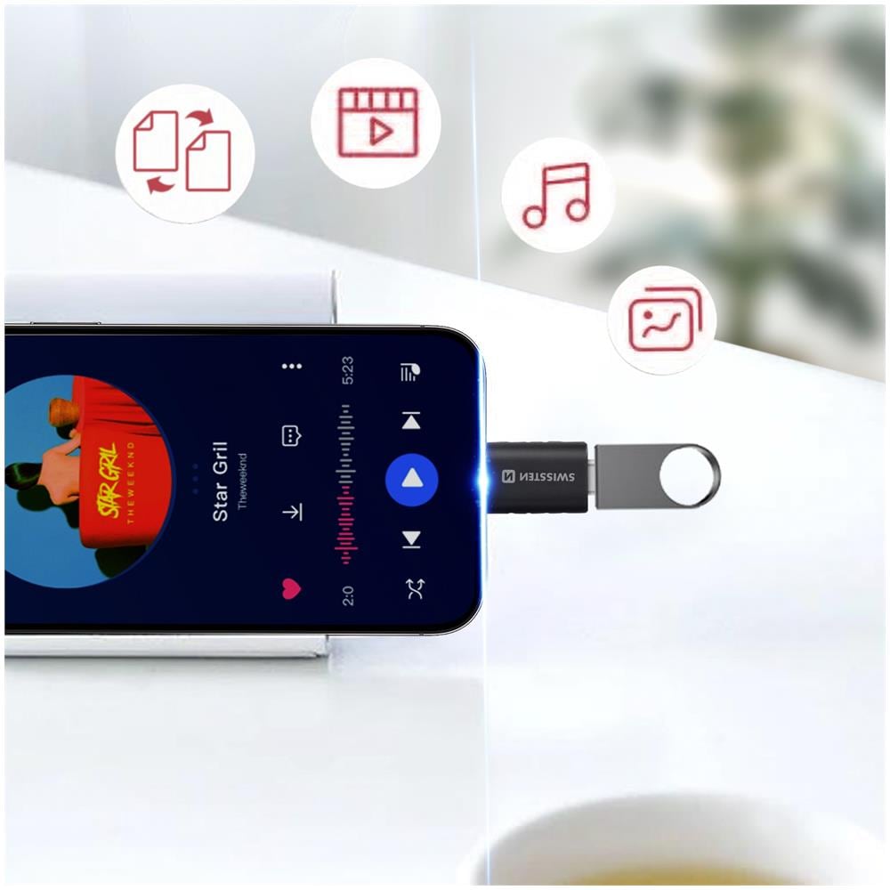 Adattatore Da Lightning A Usb-c Trasferimento Dati E Ricarica, Nero - Foto 5