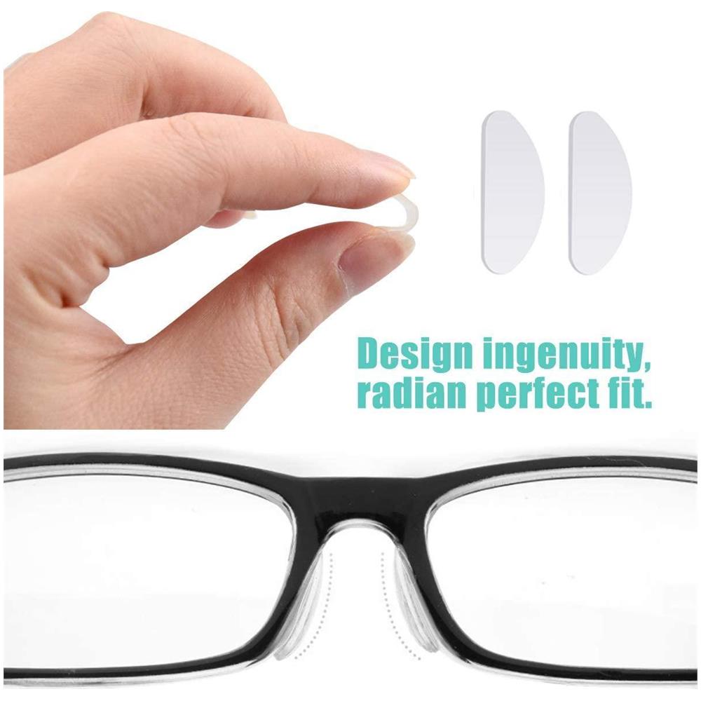 Naselli Per Occhiali A Forma Di D 10 Paia Trasparente 15x7x1 Mm - Foto 2