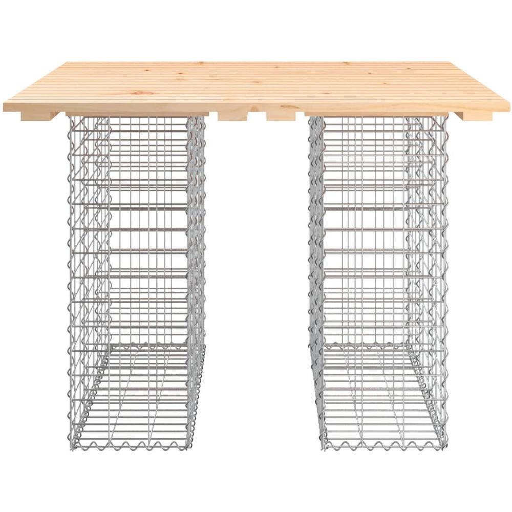 Panca Giardino Design Gabbione 100x102x72cm Legno Massello Pino - Foto 3