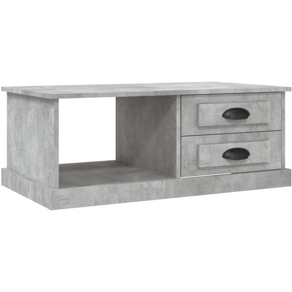 Tavolino Salotto Grigio Cemento 90x50x35 Cm Legno Multistrato - Foto 2