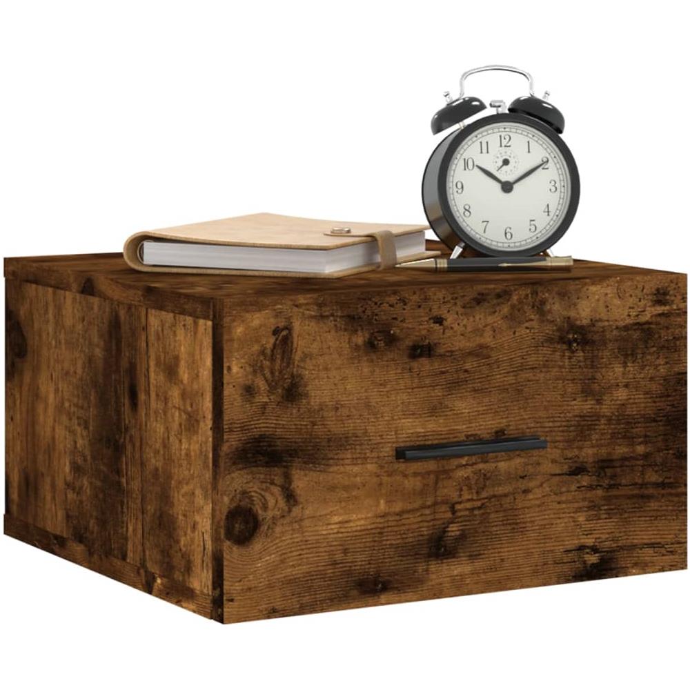 Comodini A Muro 2 Pz Rovere Fumo 35x35x20 Cm - Foto 3