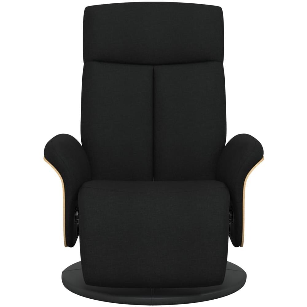 Poltrona Reclinabile Con Poggiapiedi Nera In Tessuto - Foto 3