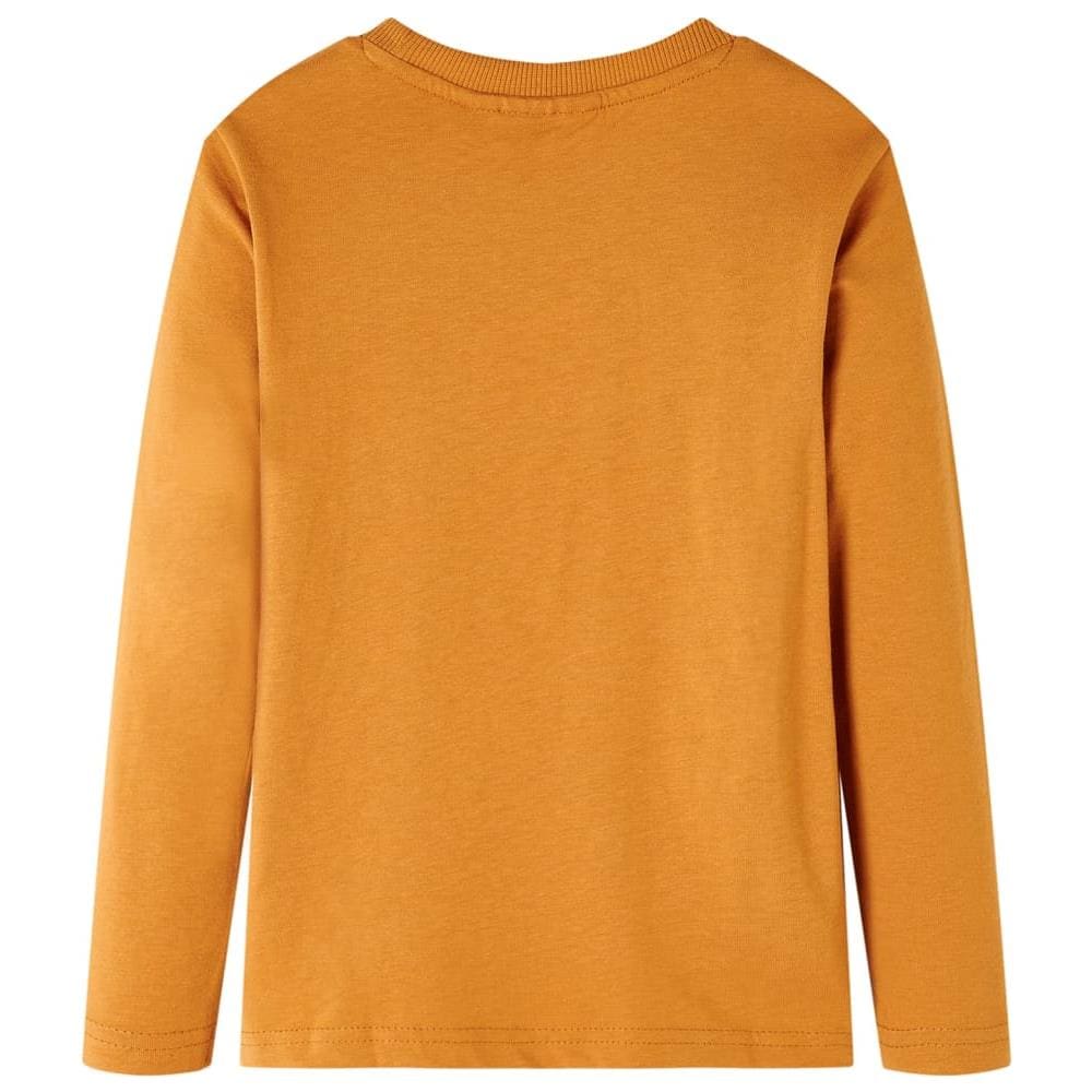 Maglietta Da Bambino Maniche Lunghe Con Stampa Gorilla Ocra Scuro 104 - Foto 2