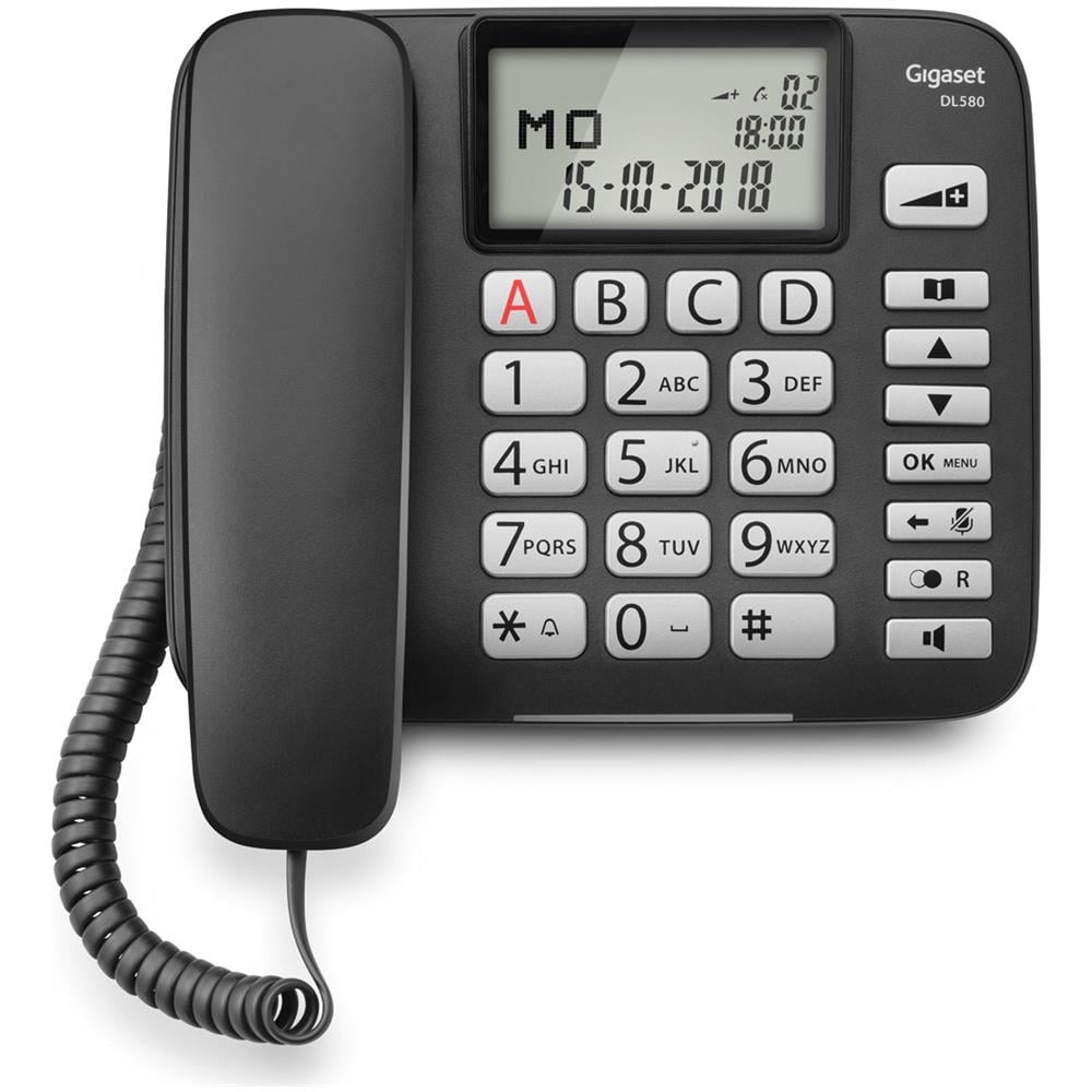 DL 580 Telefono analogico Identificatore di chiamata Nero - Foto 8