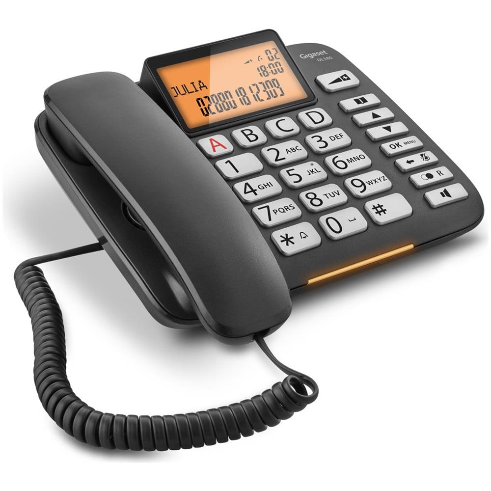 DL 580 Telefono analogico Identificatore di chiamata Nero - Foto 1