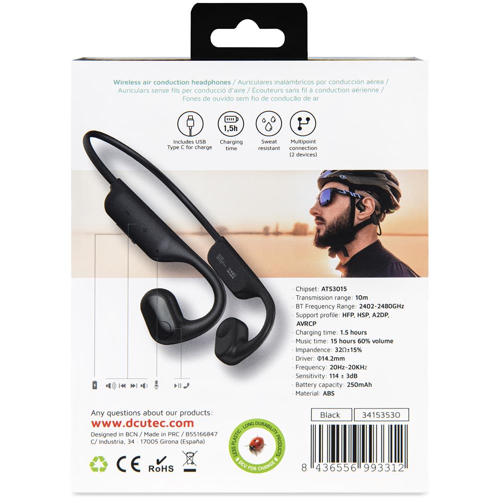 34153530 cuffia e auricolare Cuffie Wireless A Padiglione USB tipo-C Bluetooth Nero - Foto 3