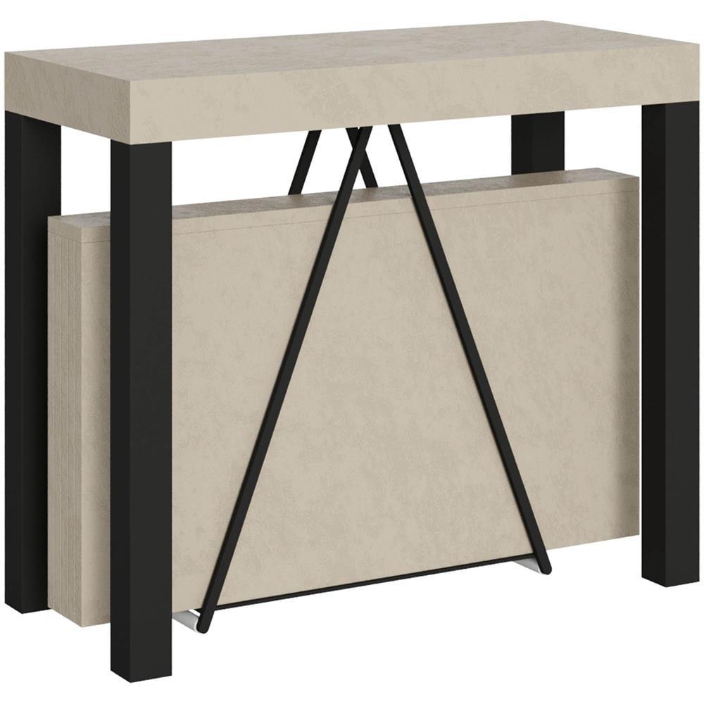 Consolle allungabile 90x40/300 cm Tiris cashmere telaio antracite - Foto 1