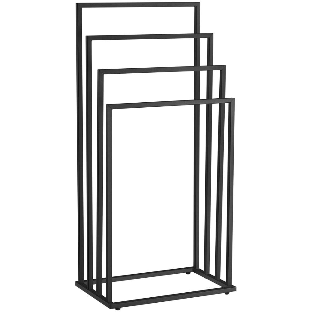 Portasciugamani Valora a 4 ripiani in acciaio nero, autoportante, 4 ripiani - Foto 7