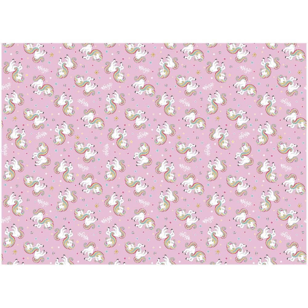 Telo Arredo In 100% Cotone Disegno Unicorno Matrimoniale Unicorno - Foto 2