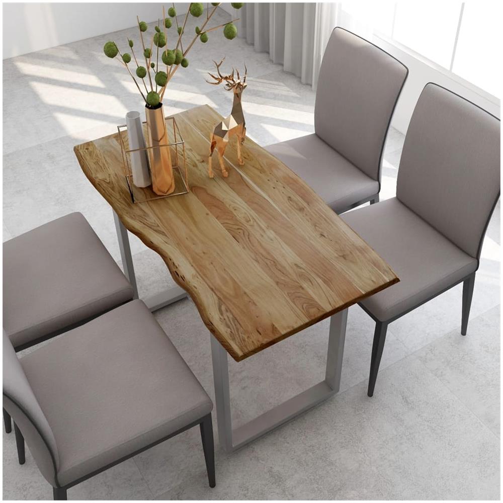 Tavolo Da Pranzo 118x58x76 Cm In Legno Massello Di Acacia - Foto 1