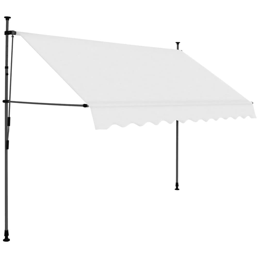 Tenda da Sole Retrattile Manuale con LED 250 cm Crema - Foto 2