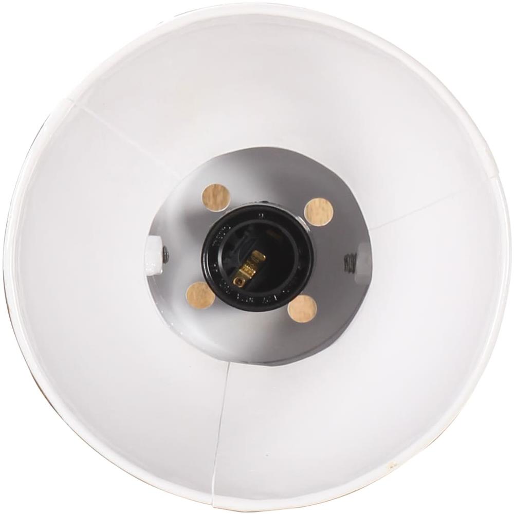 Lampada Da Parete Stile Industriale Bianca Rotonda E27 - Foto 10