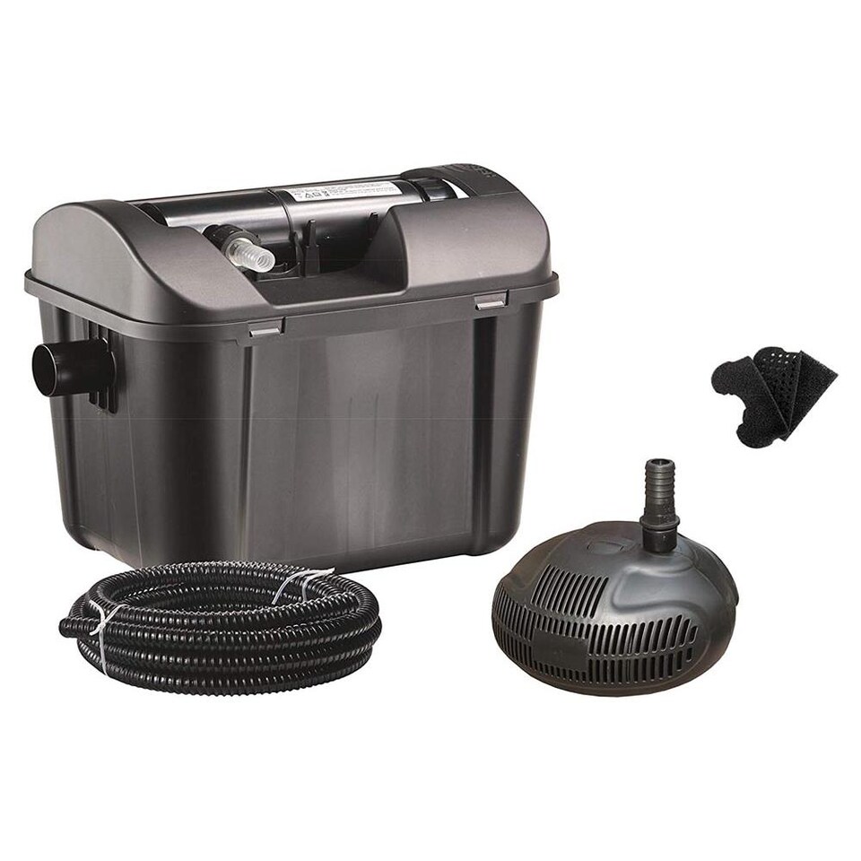 AquaOne Tubo A Spirale Per Laghetto 19 Mm 3/4" 15 M Nero Alta Qualità Resistente Ai Raggi UV