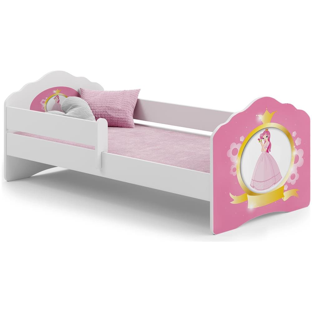 Fala 140x70 Letto Per Bambino Con Ringhiera + Materasso E Giroletto Princess - Foto 1
