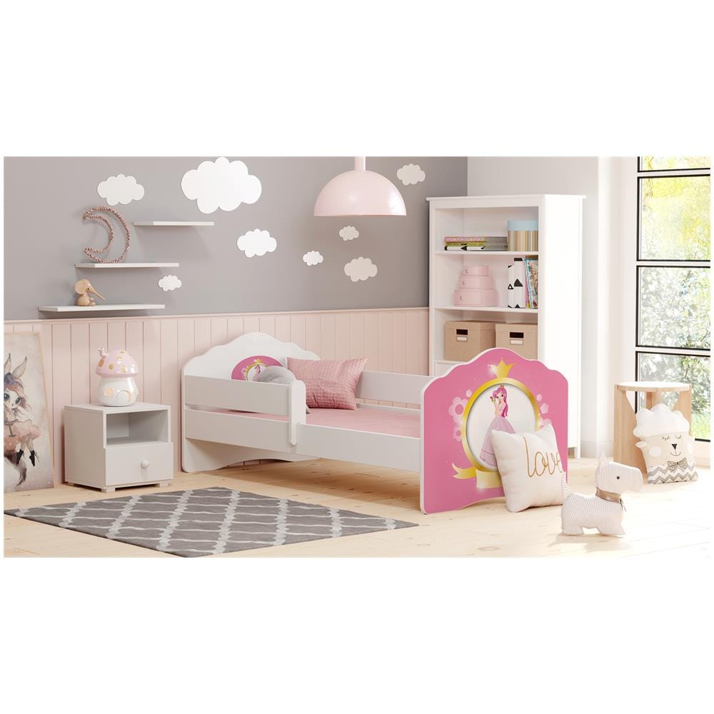 Fala 140x70 Letto Per Bambino Con Ringhiera + Materasso E Giroletto Princess - Foto 2