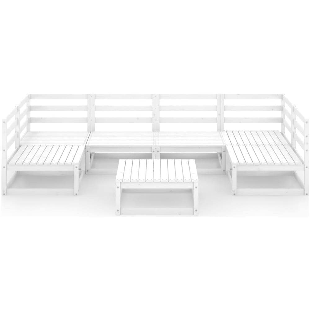 Set Divani Da Giardino 7 Pz In Legno Massello Di Pino - Foto 2