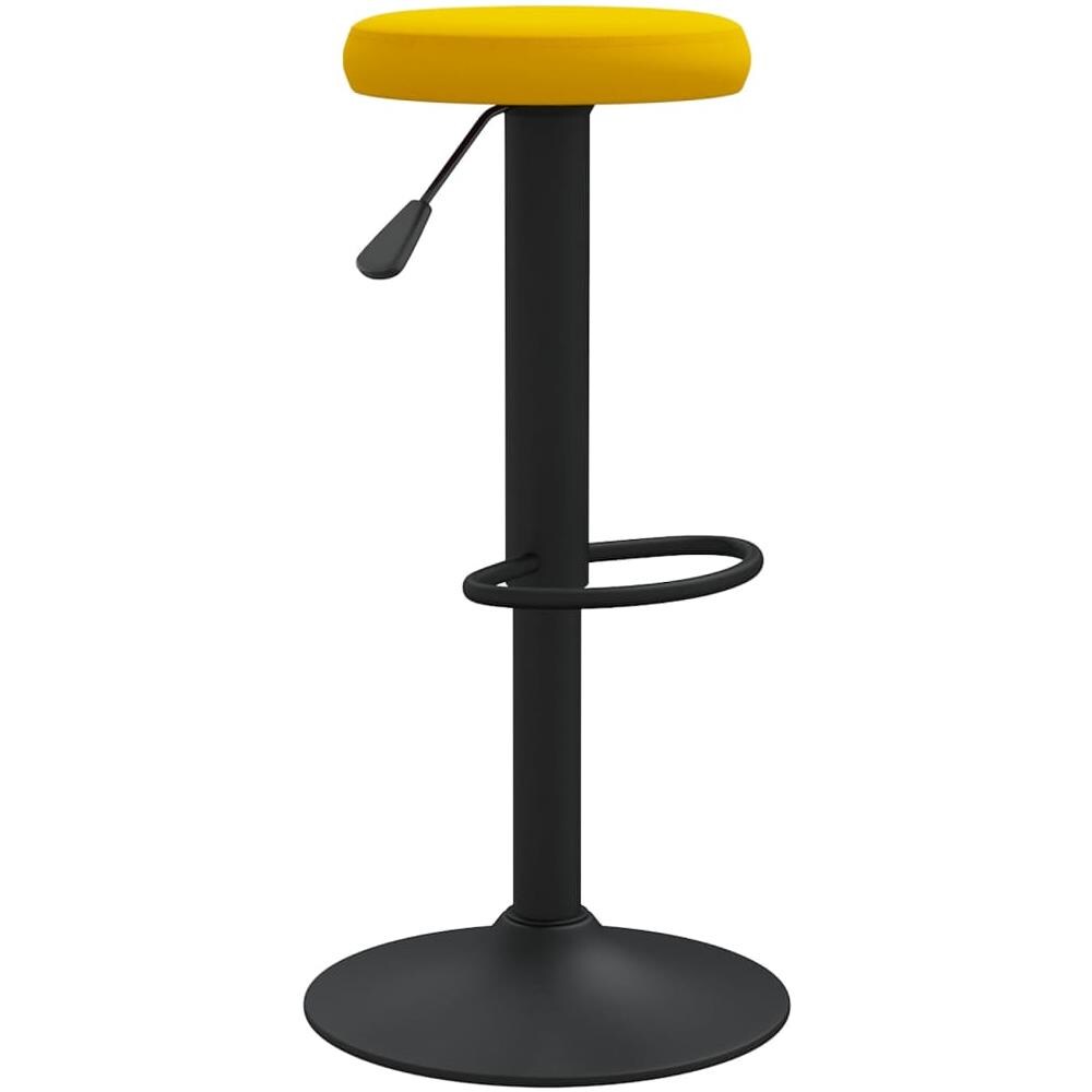 Sgabelli Da Bar 2 Pz Giallo Senape In Velluto - Foto 3