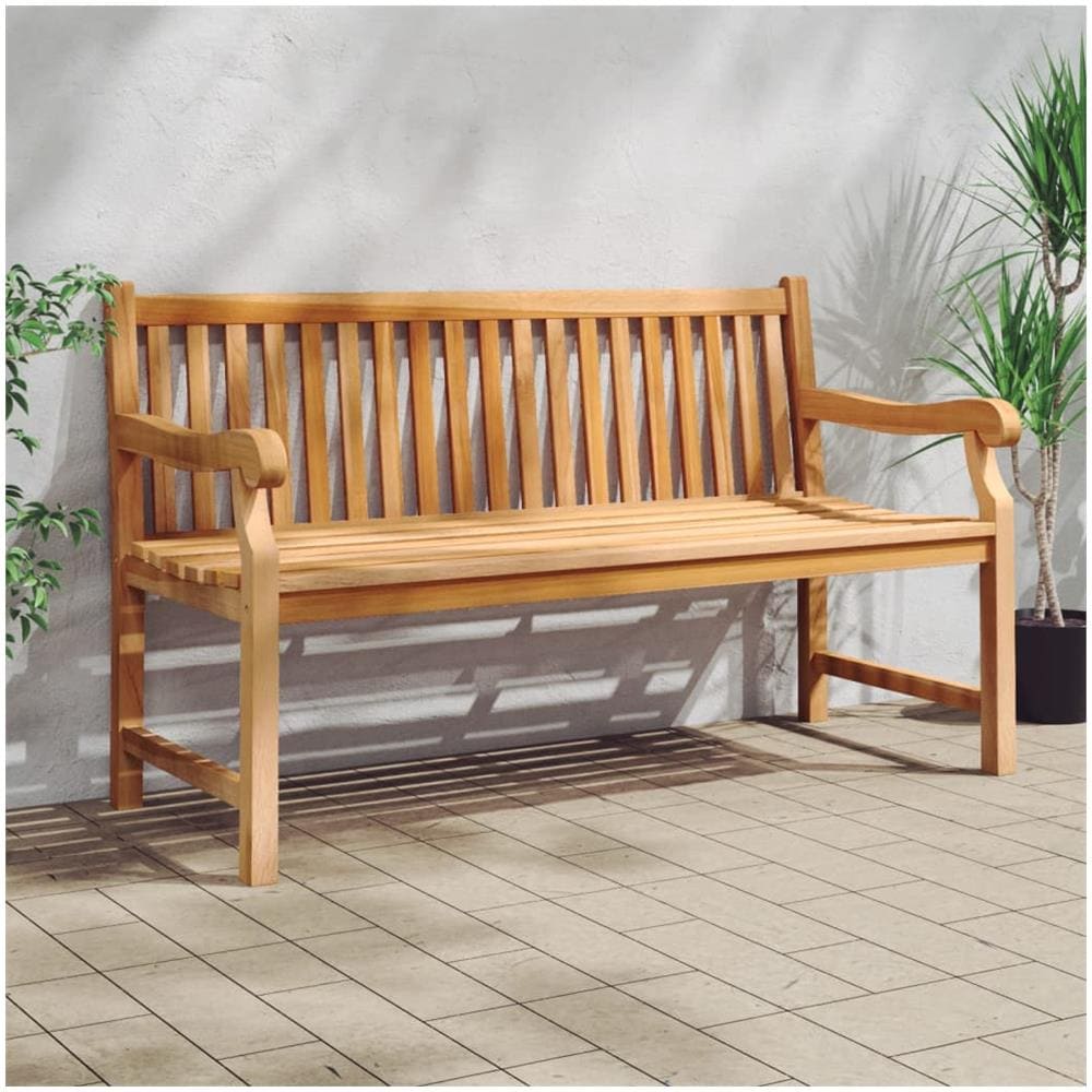 Panca da Giardino 150 cm in Legno Massello di Teak - Foto 1