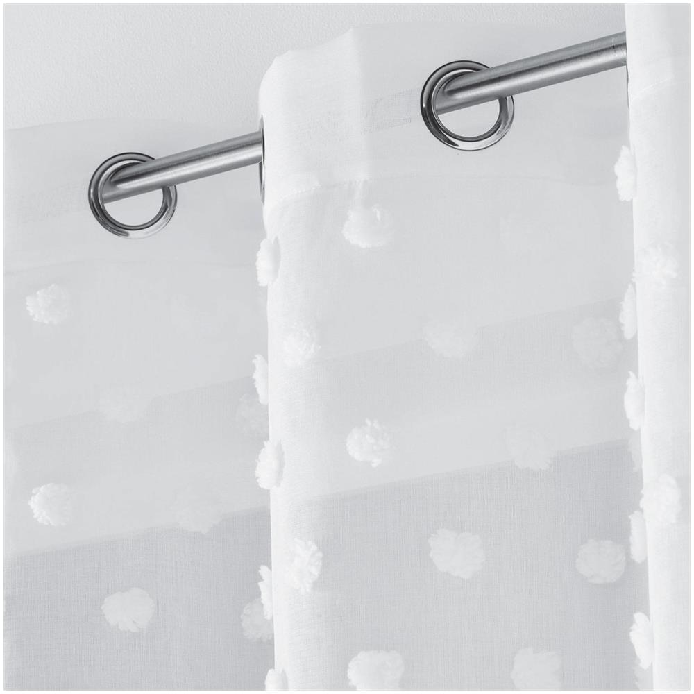 Tenda Per Il Soggiorno Con Decorazione A Pois, Su Gromss, 140 X 240 Cm, Bianco - Foto 2