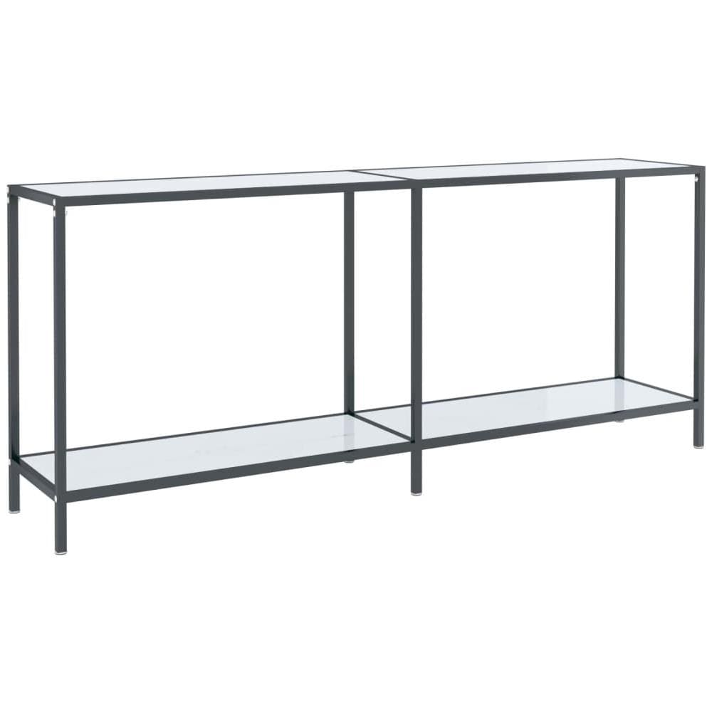 Tavolo Consolle Bianco 180x35x75,5 Cm In Vetro Temperato - Foto 2