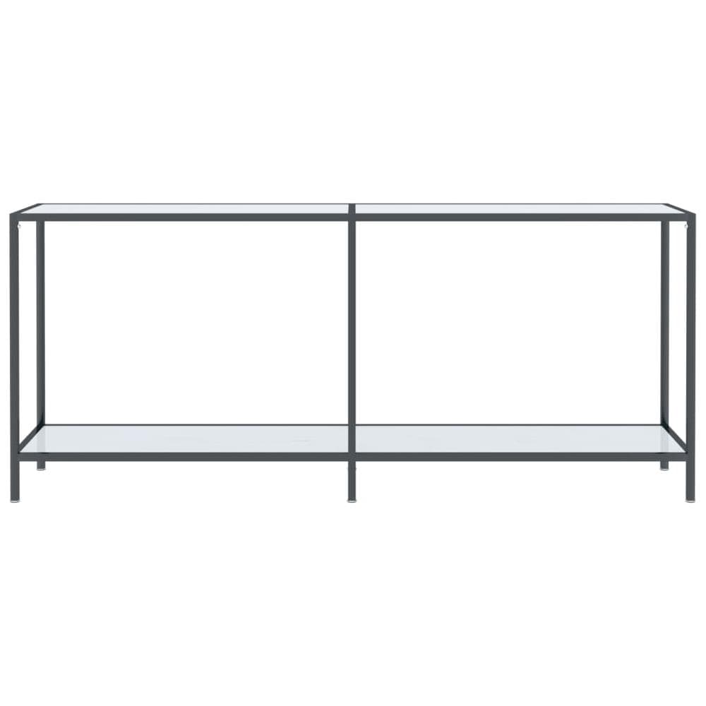 Tavolo Consolle Bianco 180x35x75,5 Cm In Vetro Temperato - Foto 3