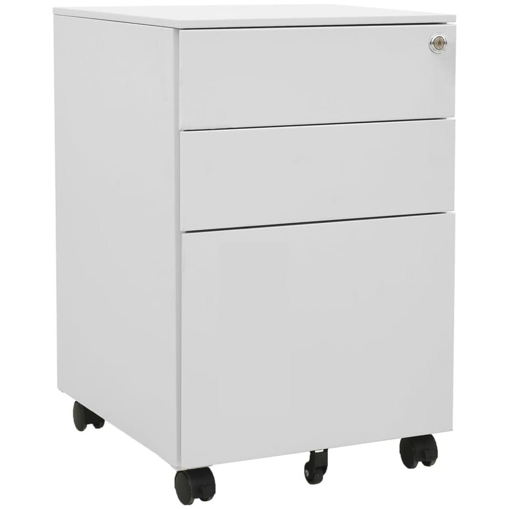 Schedario Mobile Grigio Chiaro 39x45x60 Cm In Acciaio - Foto 1