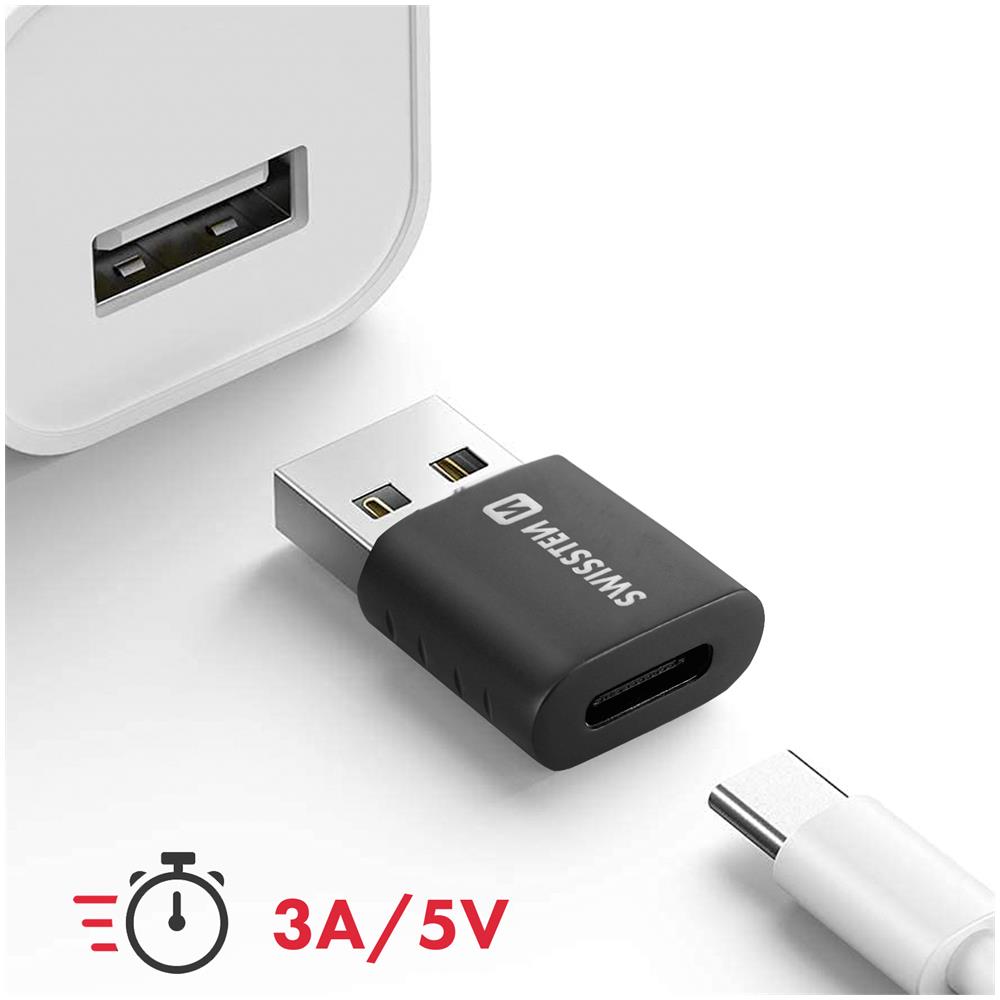 Adattatore Da Usb 3.0 Maschio A Usb-c Trasferimento Dati E Ricarica, Nero - Foto 5
