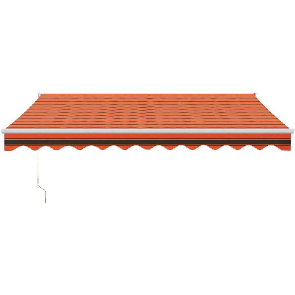 Tenda Retrattile Arancione Marrone 3,5x2,5m Tessuto E Alluminio - Foto 8