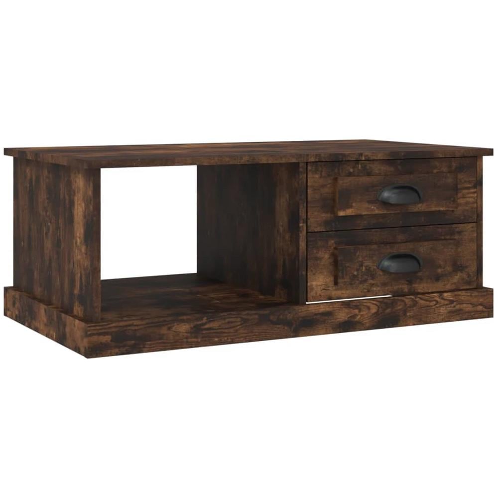 Tavolino Da Salotto Rovere Fumo 90x50x35 Cm Legno Multistrato - Foto 2