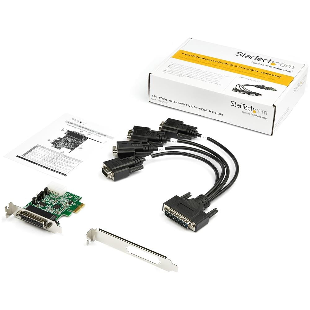 Scheda adattatore seriale PCI Express RS232 a 4 porte - Scheda controller host seriale PCIe RS232 - PCIe a seriale DB9 - 16950 UART - Scheda di espansione a basso profilo - Windows /Linux - Foto 7