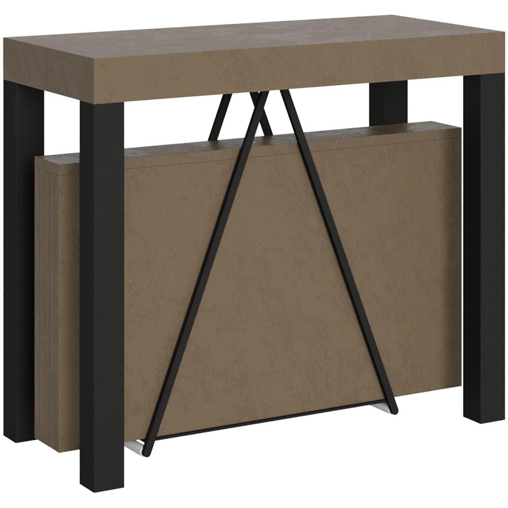 Consolle allungabile 90x40/300 cm Tiris tortora telaio antracite - Foto 1