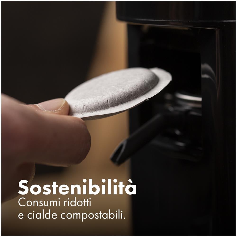 Bluemoon Macchina da Caffè a Cialde ESE 44mm - Multifunzione per Espresso, Infusi e Bevande Calde, Pressione 15 bar, Serbatoio 0.9L - Nero - Foto 8