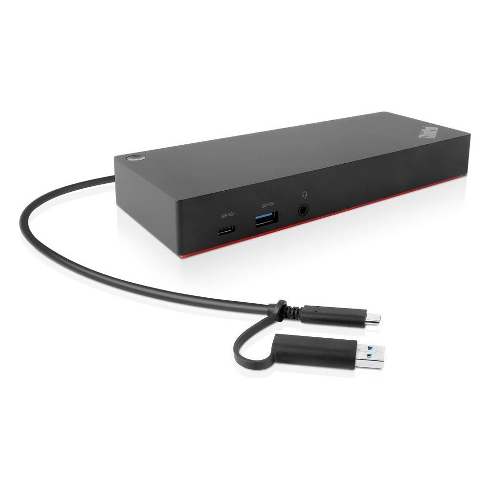 ThinkPad Hybrid USB -C con USB -A Dock per Notebook 4x USB 3.2 / 2x DisplayPort Dual Display 4K Colore Nero - Foto 2