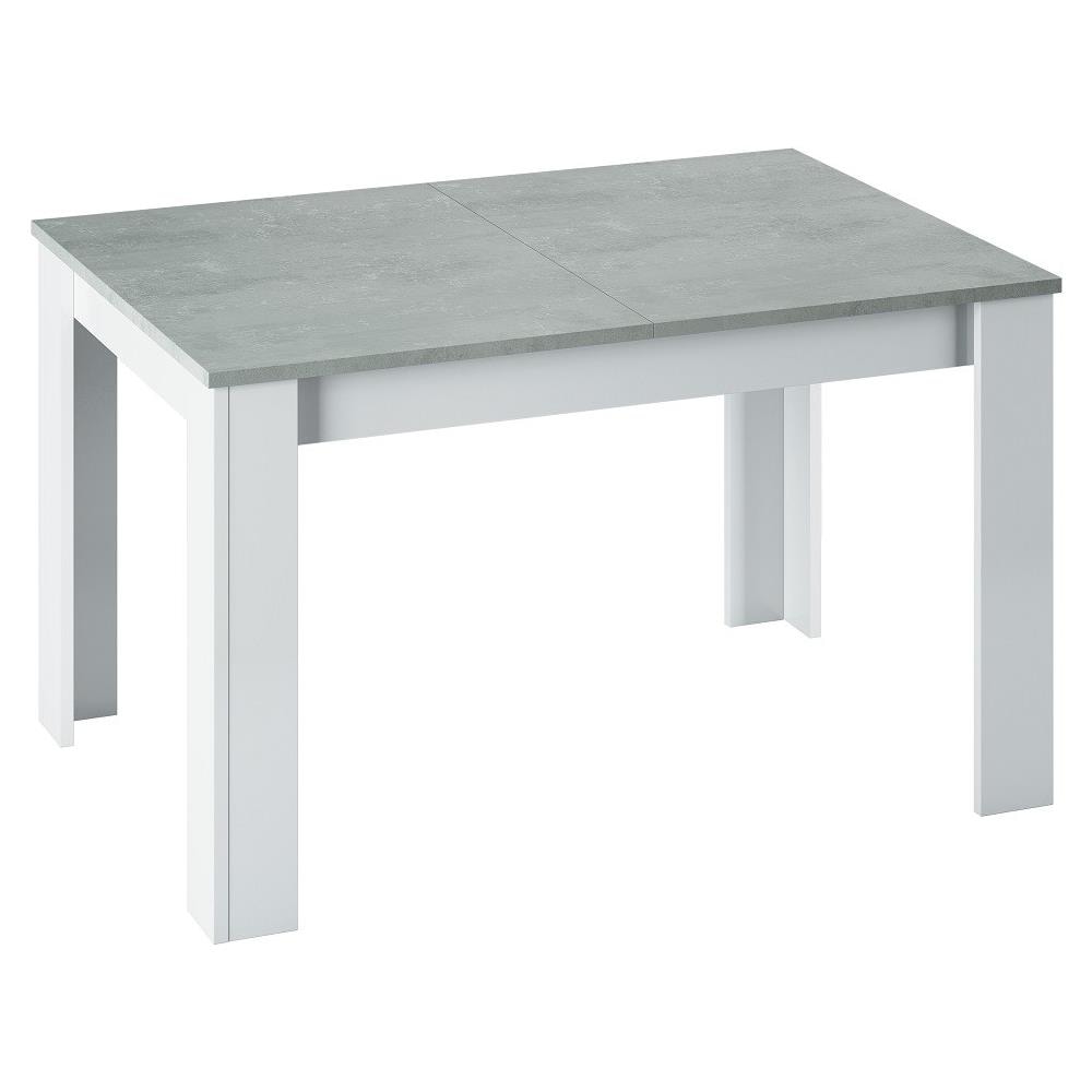 Kit Tavolo Allungabile Kendra Cm 90x140/190x78 Bianco / Cemento - Foto 1