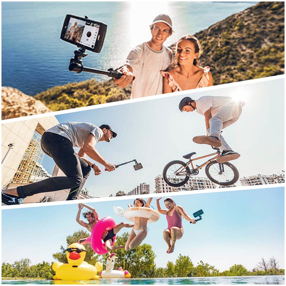 Palo Telescopico Multifunzione Per Selfie Compatibile Con X Link, Nero - Foto 2