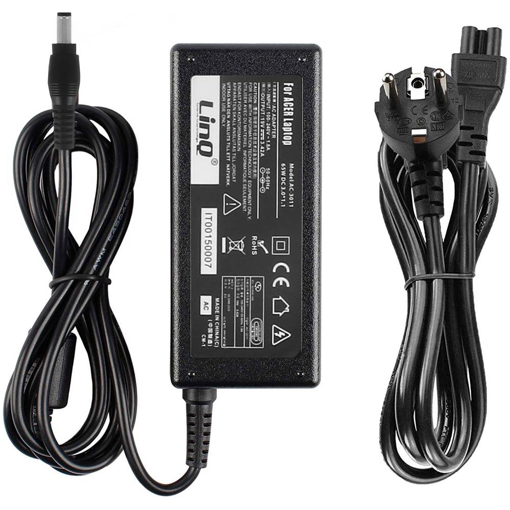 Caricabatterie Pc Acer 60w / 19v 3.16a Estremità 5.5*2.1 Mm Ac-6021 Nero - Foto 1